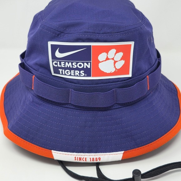 Nike Clemson Tigers Dri-Fit Purple Apex Boonie Bucket Hat/Cap Men's Size Medium - Picture 5 of 9